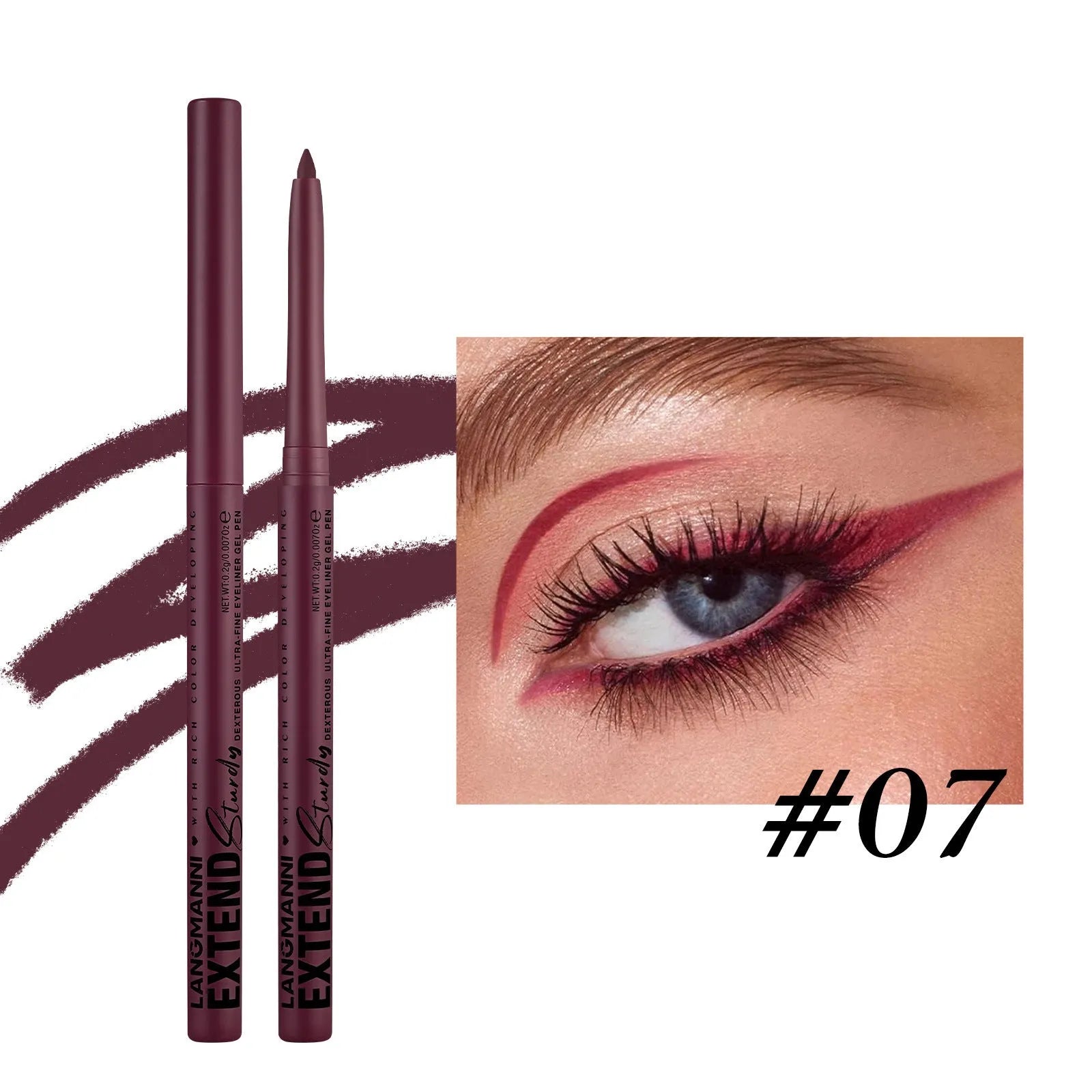 12 colourful gel eyeliner pencils in vibrant shades including glitter and metallic finishes