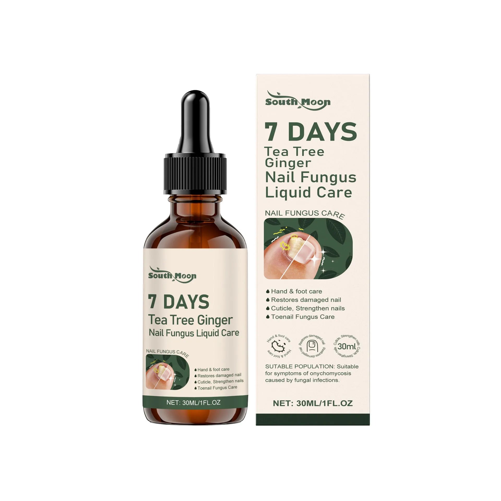 30ml nail care solution bottle for mild brightening and nourishing daily treatment