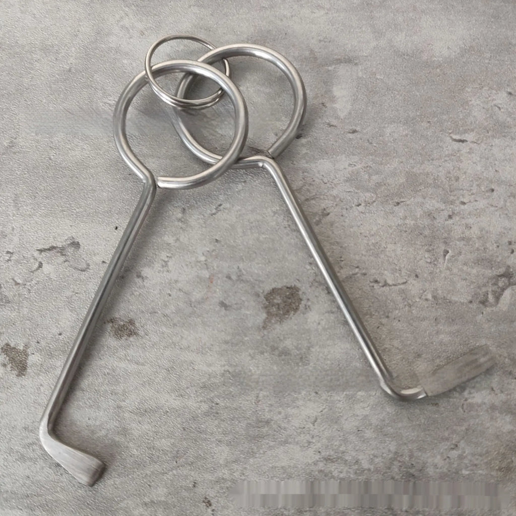Two 24cm alloy steel spanner tools with dual-head open-ended designs for household and vehicle repairs