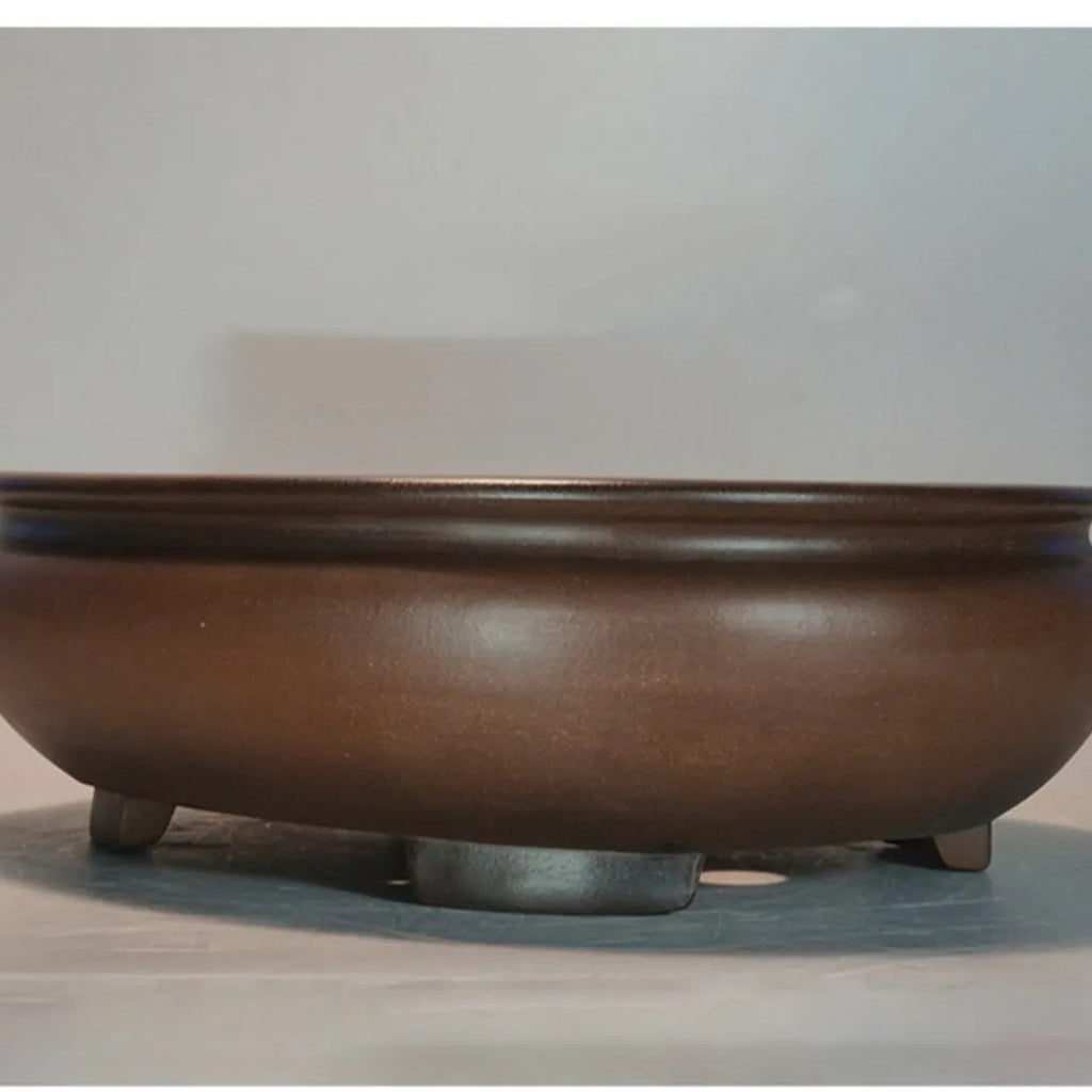 Purple clay handmade ceramic desktop flowerpot measuring 58x47x18 cm for indoor office and home use