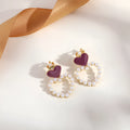 Geometric tassel ear clips with brass and electro-stainless steel construction, clip-on design requiring no piercings