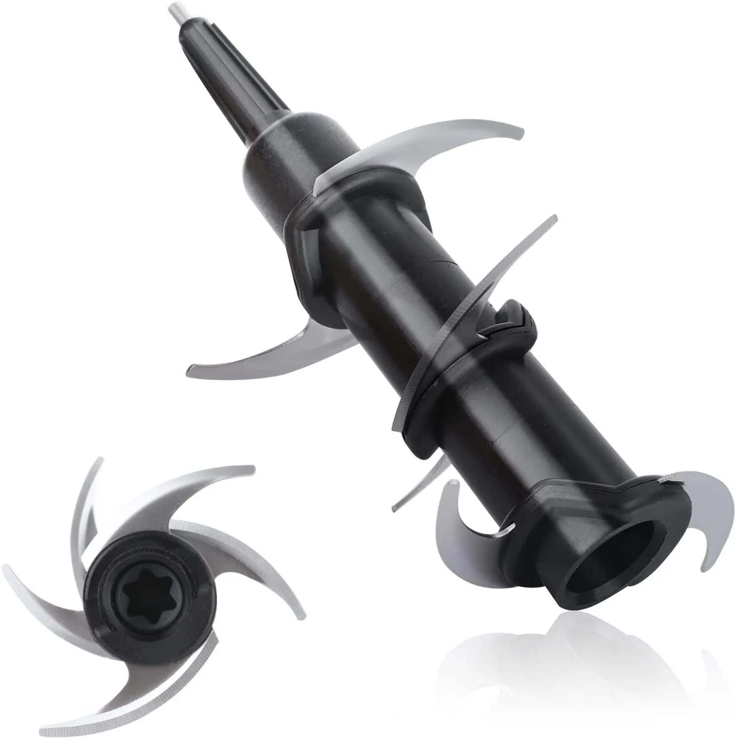 Single 304 stainless steel six-stack juicer blade seat accessory measuring 10x21cm with modern simplicity design.