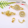 Small gold-coloured metal clasp buckle for DIY pearl necklace jewellery making