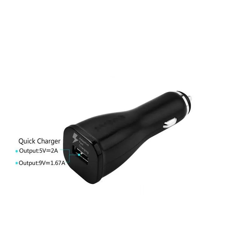 White QC30 single port USB car fast charger with QC2.0 certification