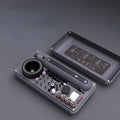 Mini electric polishing and grinding machine set with lithium battery, shown with 5-speed dial.