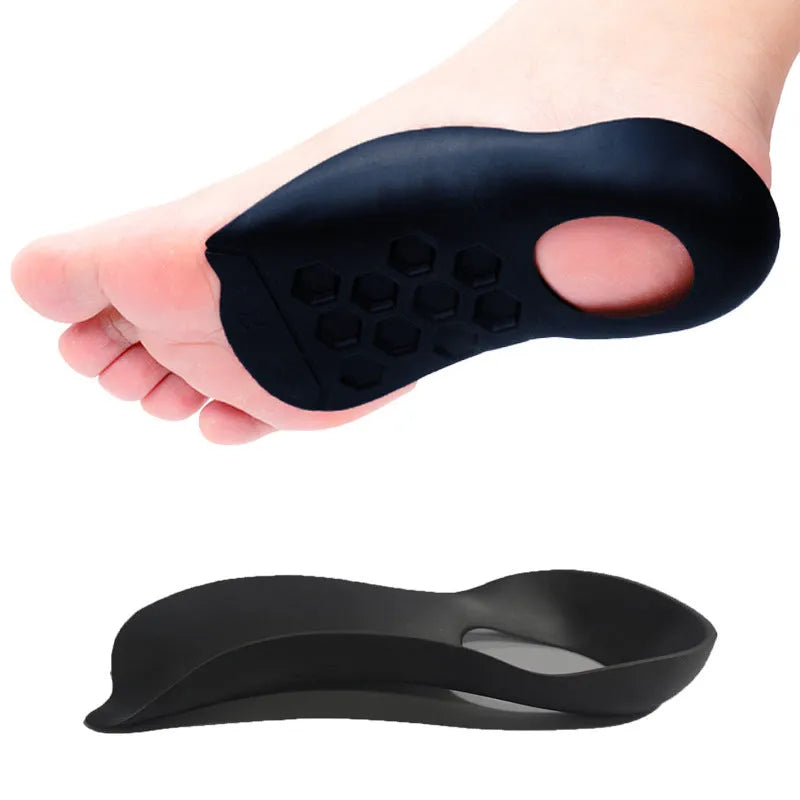 TPR arch support insole with varus correction design in three colour options
