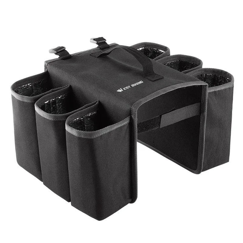 Black and blue orange bicycle double-sided beverage anti-scratch shelf bag with 2L capacity
