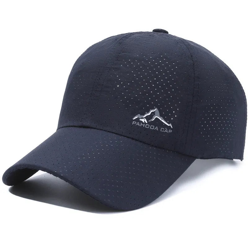 Korean-style dome crown baseball cap in polyester with adjustable strap for summer sun protection