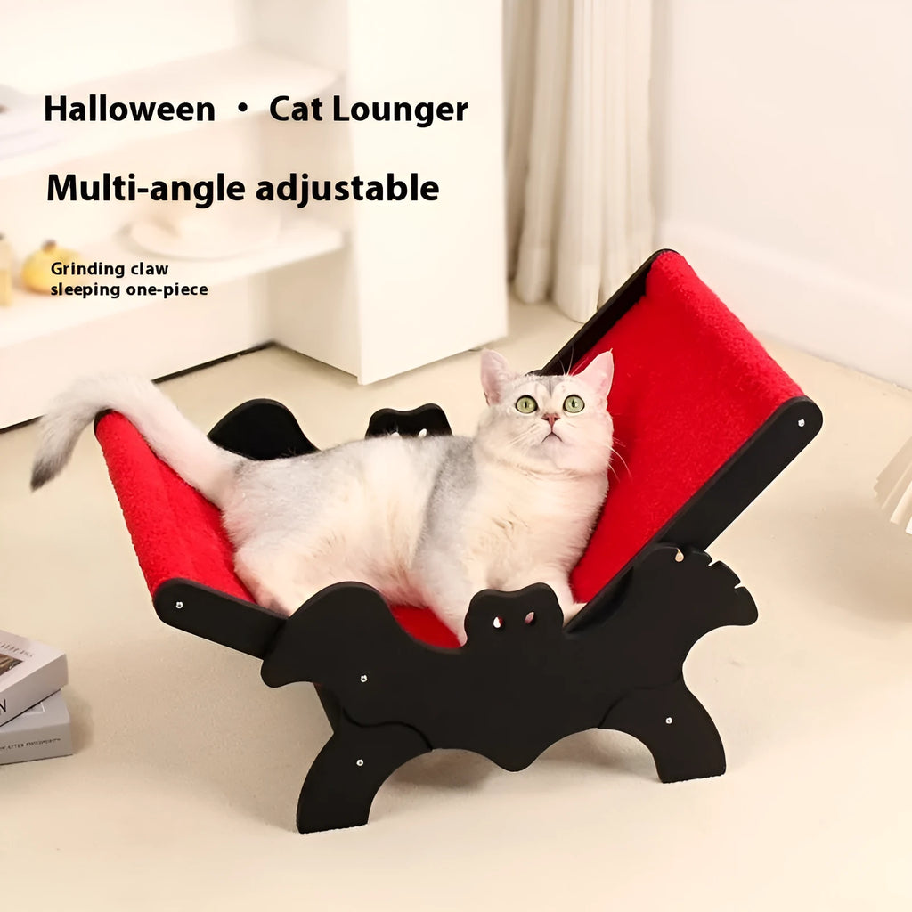 Black and red wooden cat lounge chair pet bed with MW-054 specification