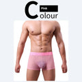 Men's thin invisible breathable boxer shorts in six colours with quick-drying polyester fabric