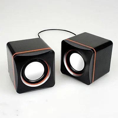 Small black square USB-powered 2.0 desktop computer speaker for 700B models