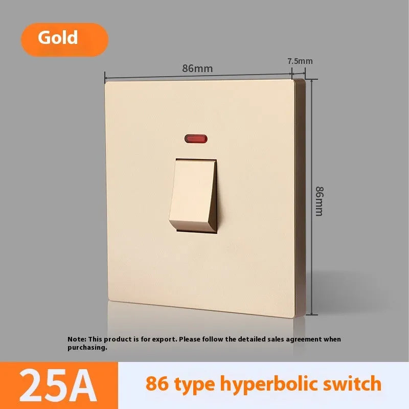 25A or 45A 3-pole illuminated power switch in gold, grey or white colours