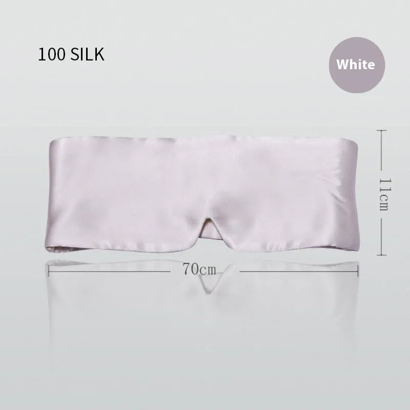 Mulberry silk sleep eye mask shown in one of seven available colours.