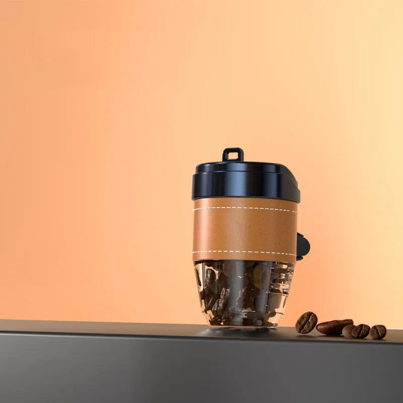 Coffee cup shaped plastic car air freshener in choice of five colours for vehicle interior use