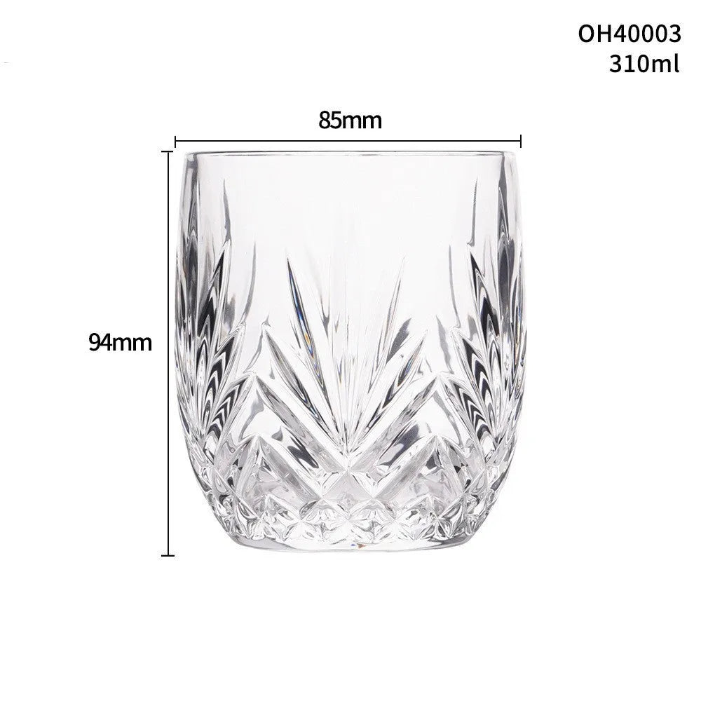 Whiskey glass with thick base in selected colour from ten available options, 301-400ml capacity