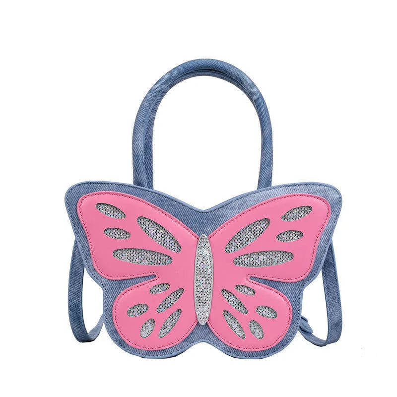 Square PU leather crossbody bag with contrast colour detail in casual style