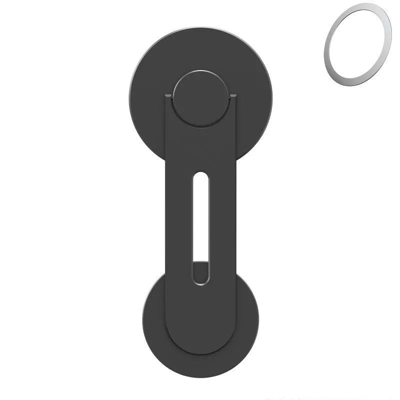 Aluminium alloy magnetic phone holder for Tesla suspension screen showing silver and black colour options