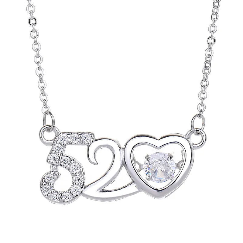 Sterling silver plated heart necklace pendant with crown and bow details in rose gold or silver colour