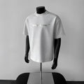 Men's cotton short sleeve T-shirt in loose fit with letter pattern