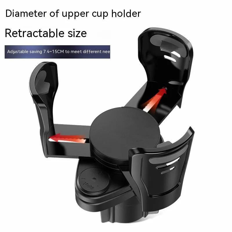 Car cup holder modification accessory in ABS plastic with carbon fibre and matte finish options