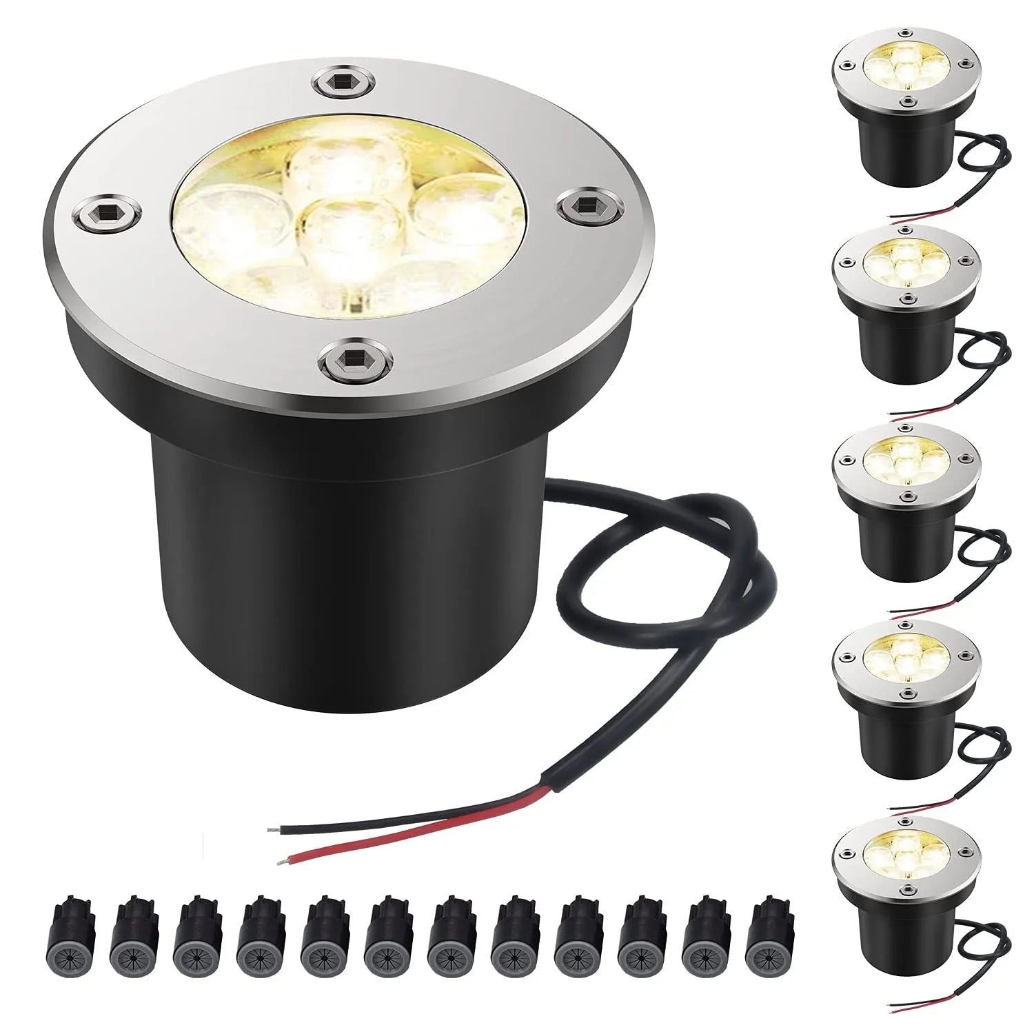 Black stainless steel LED COB underground light for outdoor garden or pathway lighting
