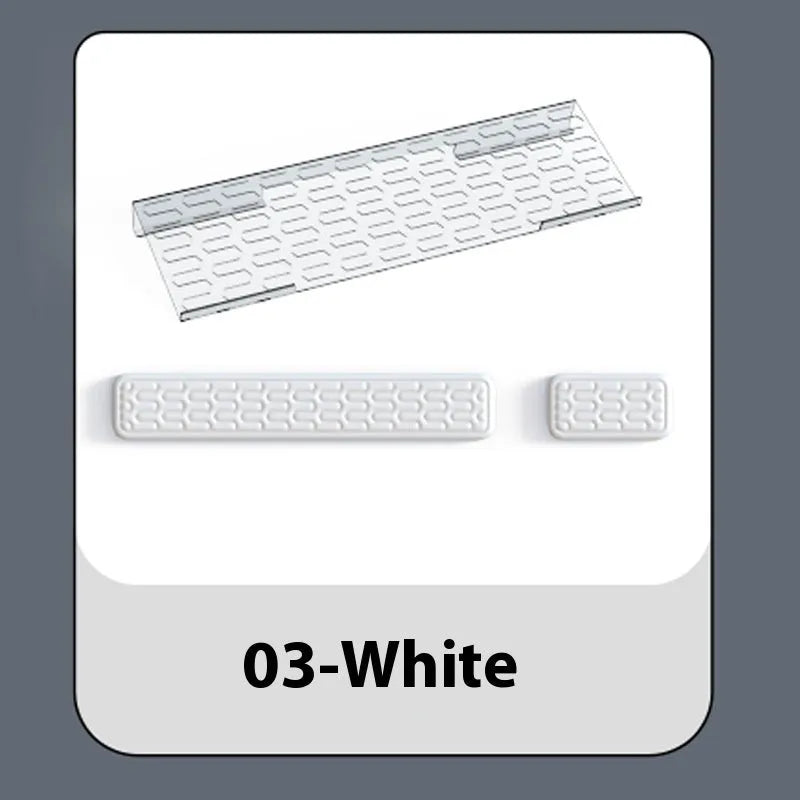 Double-sided keyboard and mouse pad with memory foam wrist strap in various colours