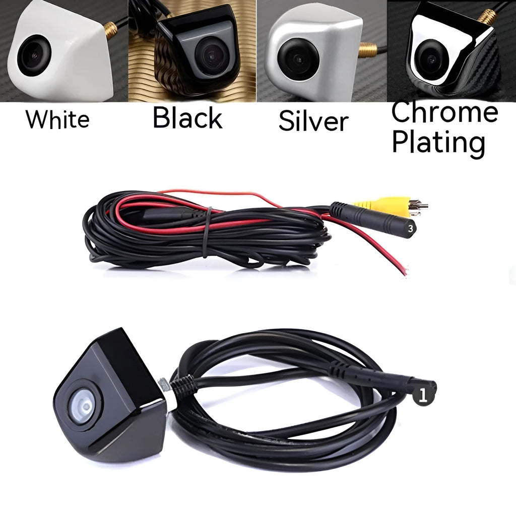 Car rearview camera with metal housing and screw mounting for waterproof reversing assistance