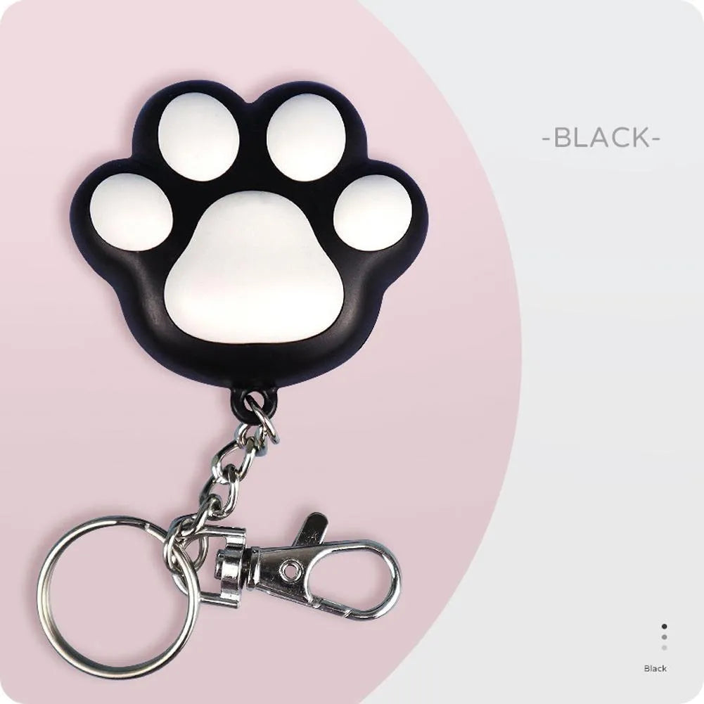 USB rechargeable cat infrared teaser toy with keychain clip in black or pink colours