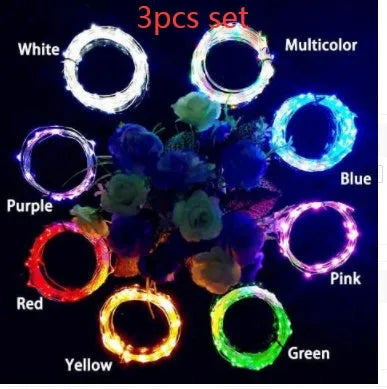 2M wine bottle light string with 20 LEDs on silver copper wire and bottle stopper