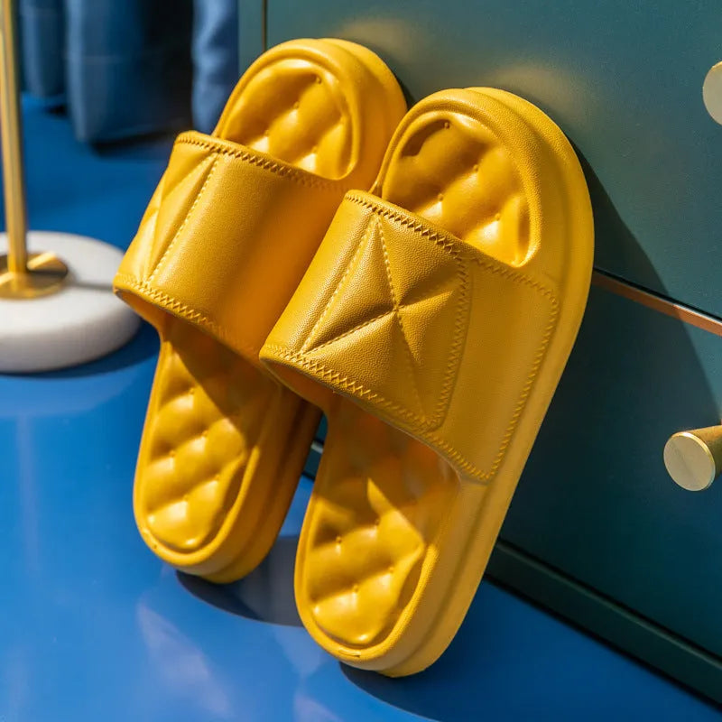EVA bathroom slippers with thick non-slip sole in five colour options