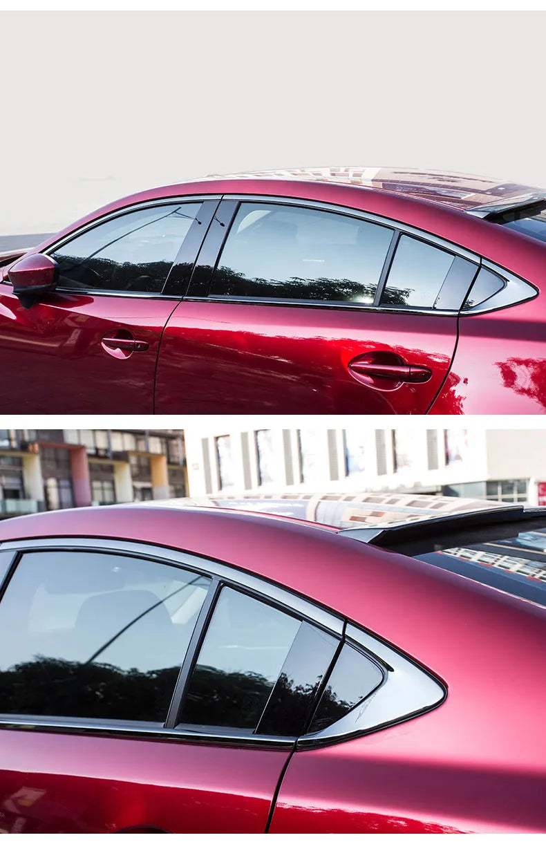 Black titanium stainless steel window trim strip for edge finishing.