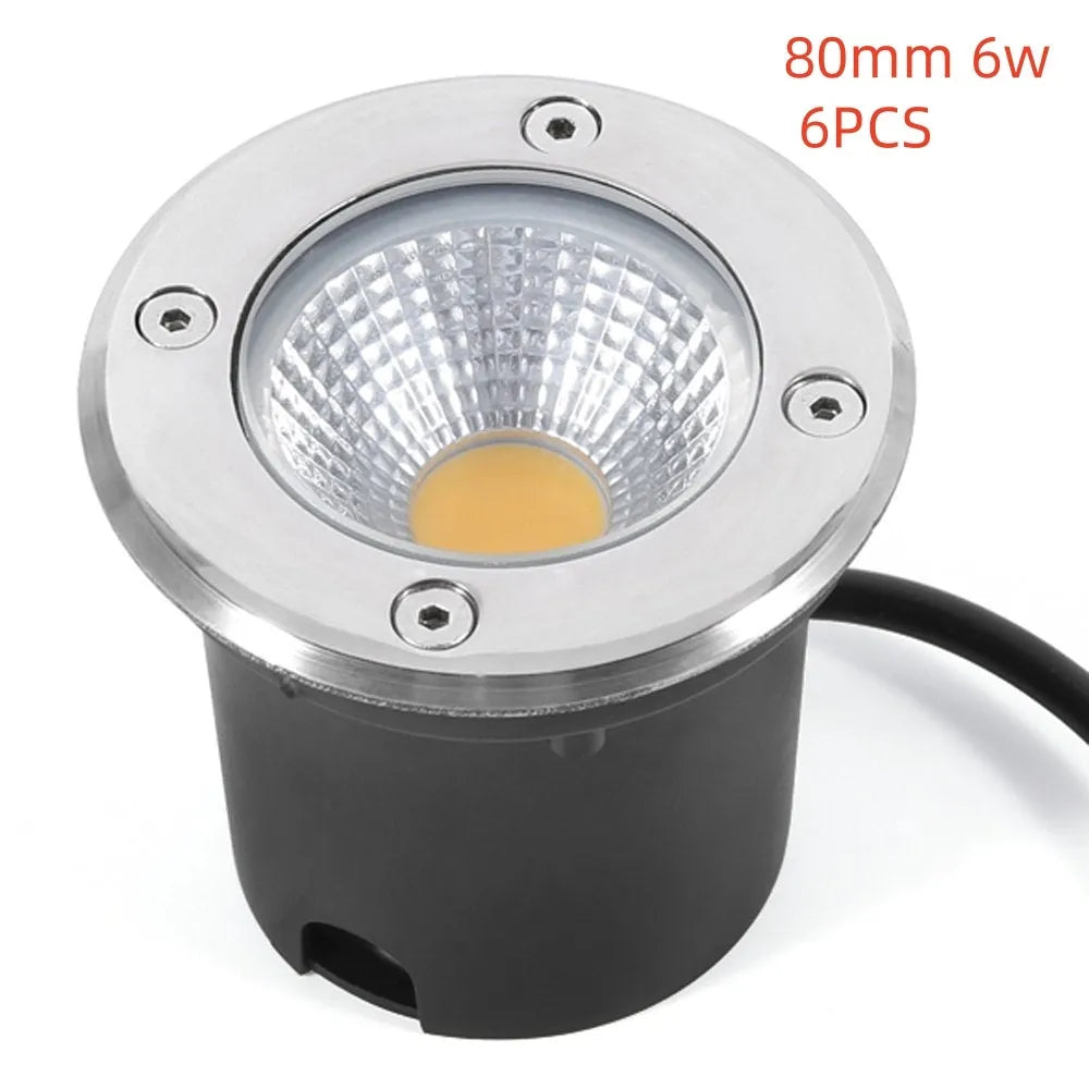 Black stainless steel LED COB underground light for outdoor garden or pathway lighting