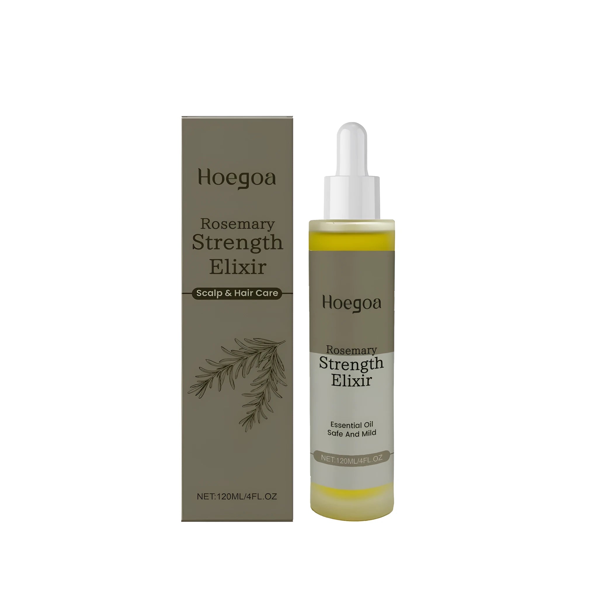 120ml bottle of rosemary and ginger hair tonic concentrate with pump dispenser