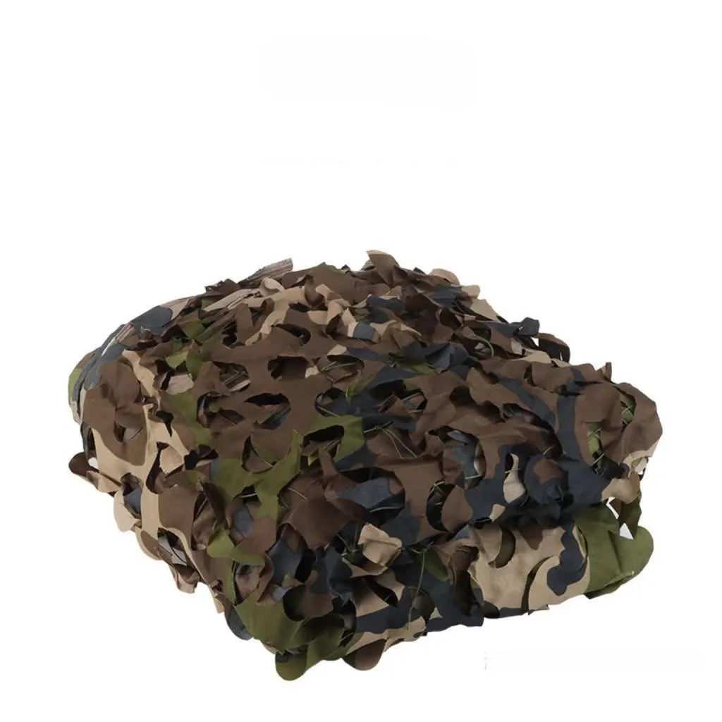 Camouflage netting set showing multiple pattern options for outdoor concealment with UV and infrared protection