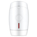 White home laser hair removal instrument measuring 14.3cm tall with 5 energy settings and UK plug
