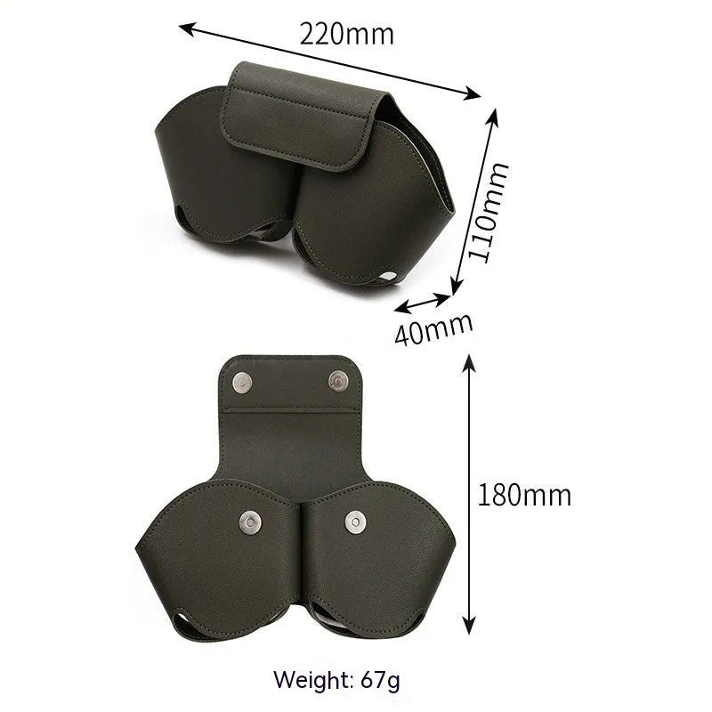 AirPods Max protective case in PU leather, colours: black, blue, green, red, white