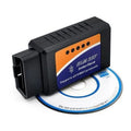 Compact Bluetooth OBD2 automotive diagnostic scanner with ELM327 chip for fault code reading and sensor monitoring