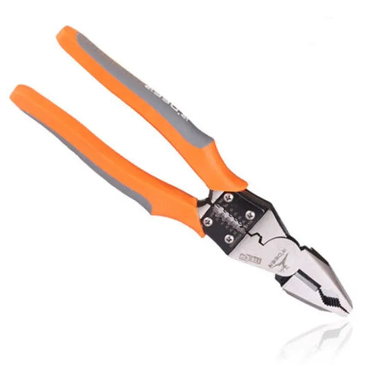 Orange handle multi-function wire cutter 118-129 with chrome molybdenum alloy steel head and 225mm length