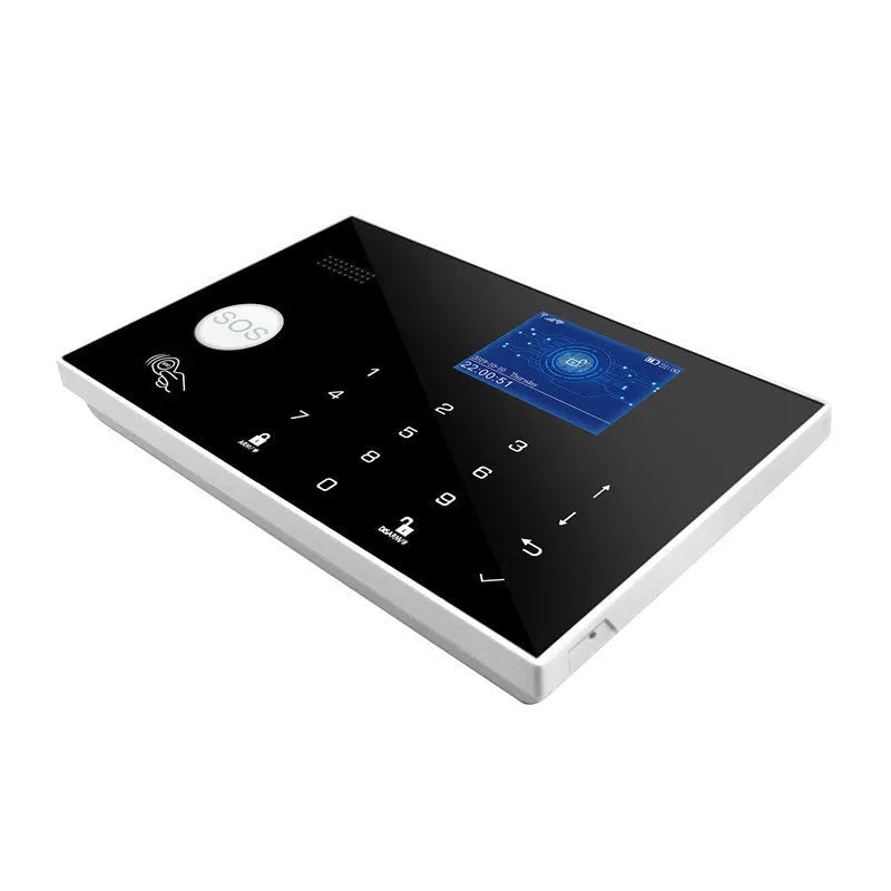 Intelligent WiFi GSM burglar alarm host ER G30 with touch button and 80dB siren for home security