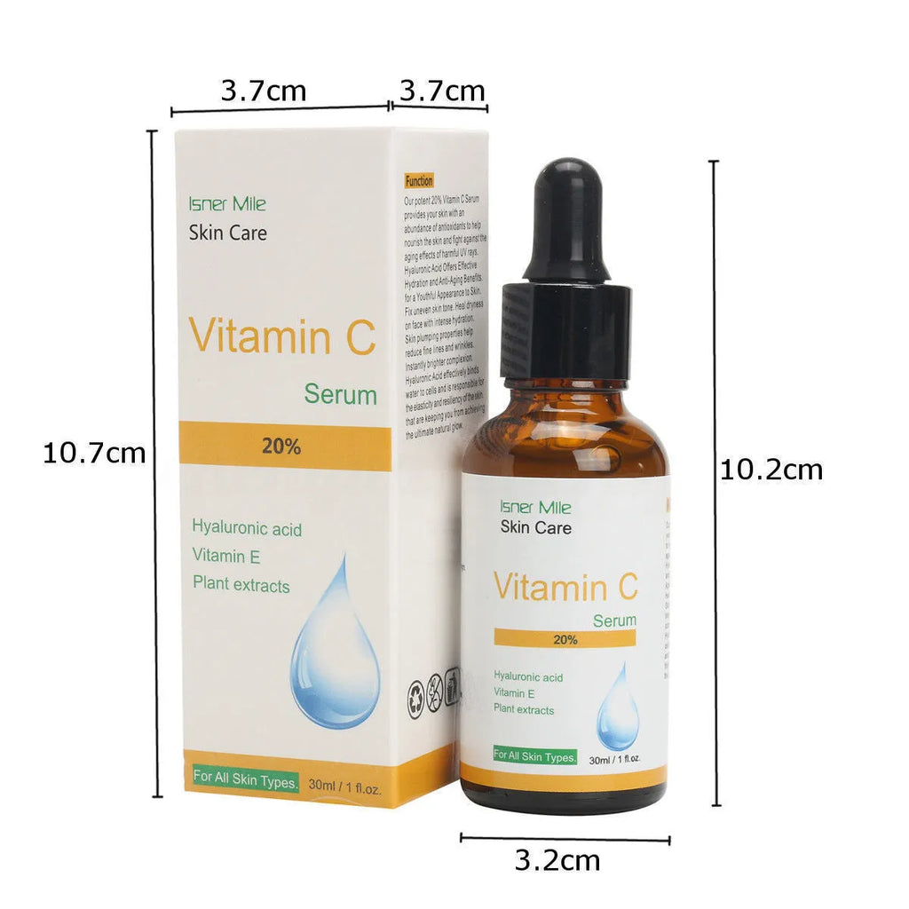 30ml glass bottle of Vitamin C Pure Serum for facial skincare