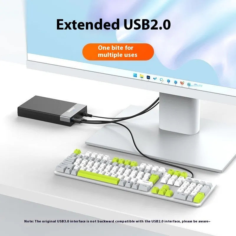 3.5-inch USB 3.0 SATA hard disk box enclosure in ABS plastic with sliding cover design
