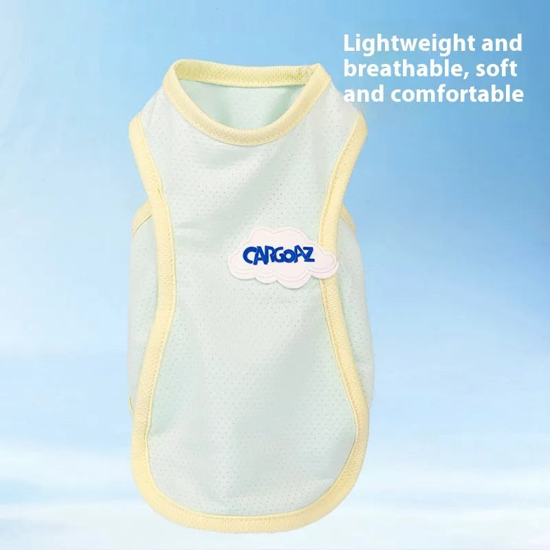 Lightweight polyester cat vest in grass green available in six sizes from XS to 2XL