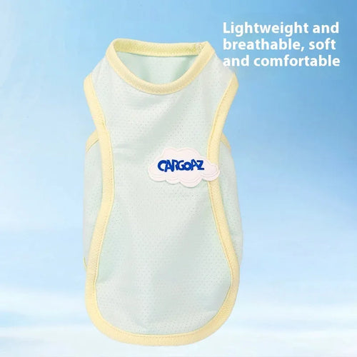 Lightweight polyester cat vest in grass green available in six sizes from XS to 2XL