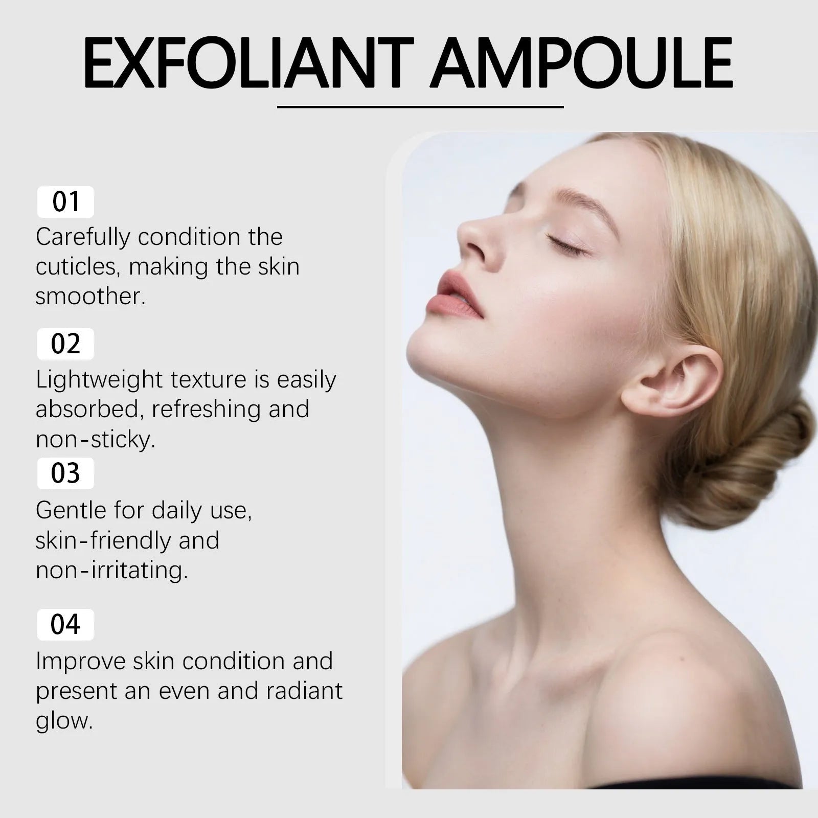 80ml bottle of facial cleansing and moisturising liquid with hyaluronic acid and salicylic acid formula