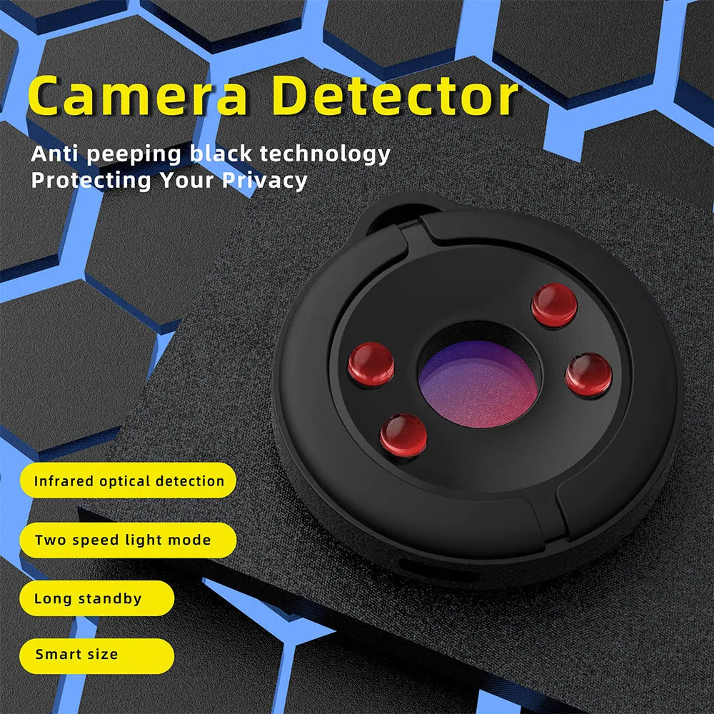 Black infrared camera detector with compact design for privacy protection scanning