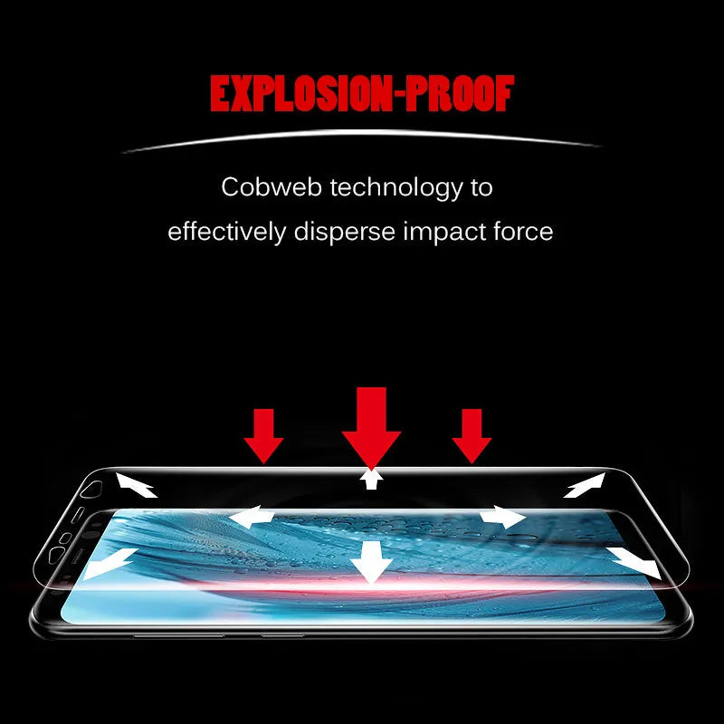 Purple light Hydraulic Film screen protector for Samsung S8, S9 curved phones