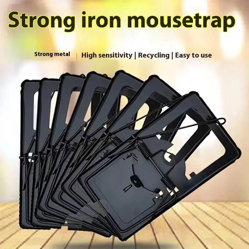 Automatic mouse cage trap in small, medium and large sizes with metal and plastic construction