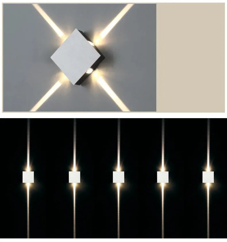 Modern square and round LED aluminium wall light with iron lampshade in Chinese style for living room