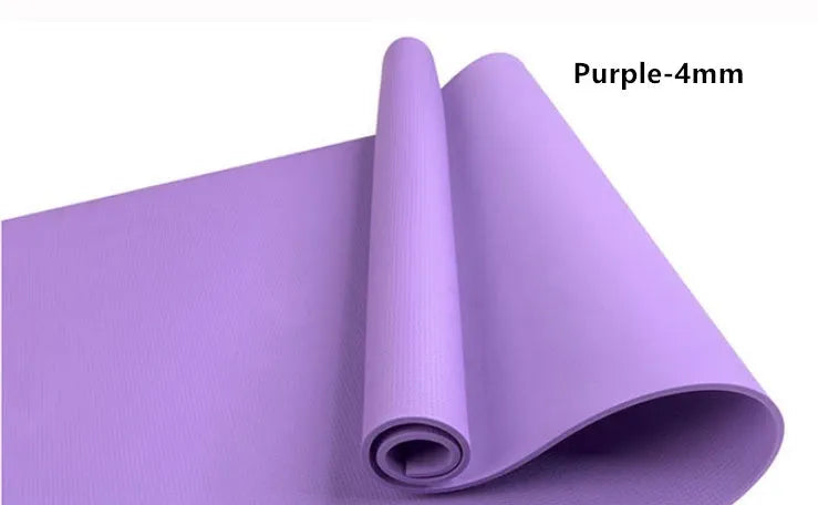 EVA yoga mat in various colours showing 4mm and 6mm thickness options