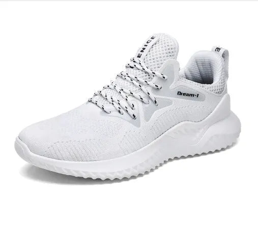 Student breathable running shoes in multiple colours with mesh upper and front strap